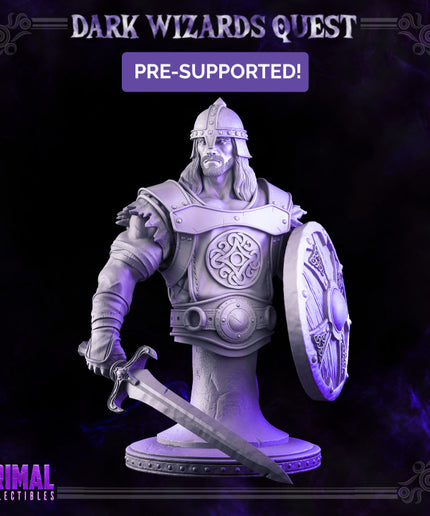 Scout/ Mercenary /Man- at- arms - Caleb - Bust- DARK WIZARDS - MASTERS OF DUNGEONS QUES
