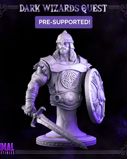Scout/ Mercenary /Man- at- arms - Caleb - Bust- DARK WIZARDS - MASTERS OF DUNGEONS QUES