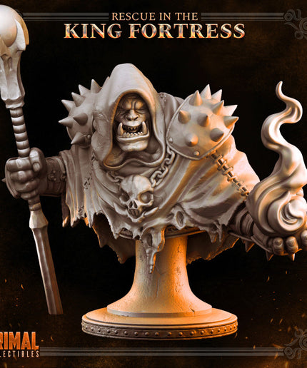 Orc spellcaster - BORGAKH THROGSON - Bust- April 2023 - RESCUE IN THE KING FORTRESS - MASTERS OF DUNGEONS QUEST