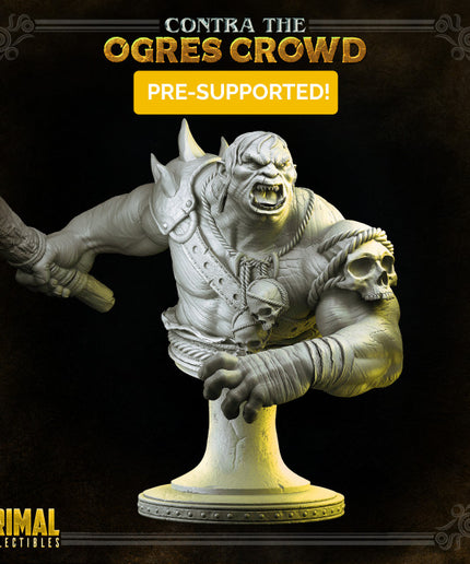 Ogre warrior - Grozrog - Bust - CONTRA THE OGRES CROWD - MASTERS OF DUNGEONS QUEST