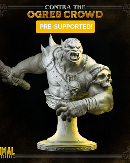 Ogre warrior - Grozrog - Bust - CONTRA THE OGRES CROWD - MASTERS OF DUNGEONS QUEST