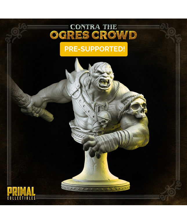 Ogre warrior - Grozrog - Bust - CONTRA THE OGRES CROWD - MASTERS OF DUNGEONS QUEST
