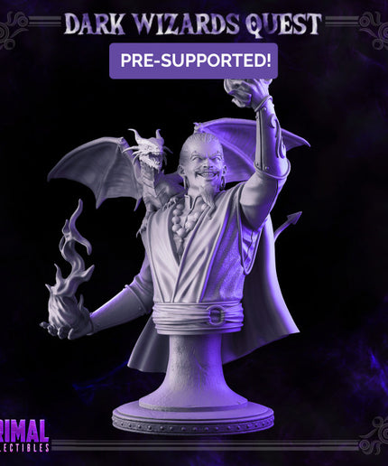 Fire Mage - Drago Zhurong - Bust - DARK WIZARDS - MASTERS OF DUNGEONS QUEST