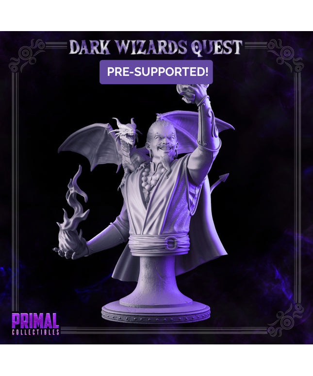 Fire Mage - Drago Zhurong - Bust - DARK WIZARDS - MASTERS OF DUNGEONS QUEST