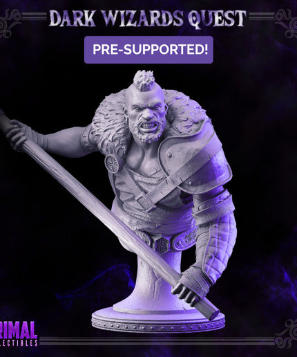 Halberdier/ Mercenary /Man- at- arms - Crane - Bust - DARK WIZARDS - MASTERS OF DUNGEONS QUEST