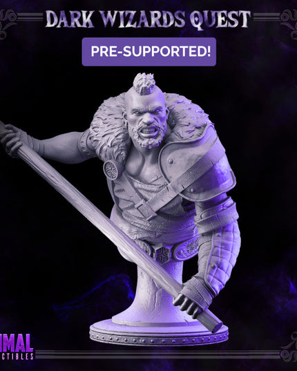 Halberdier/ Mercenary /Man- at- arms - Crane - Bust - DARK WIZARDS - MASTERS OF DUNGEONS QUEST