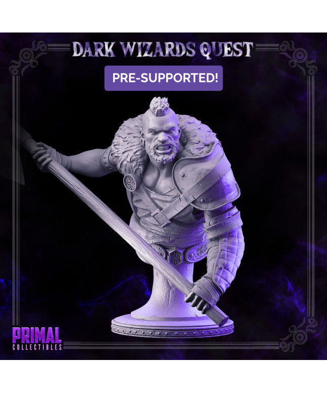 Halberdier/ Mercenary /Man- at- arms - Crane - Bust - DARK WIZARDS - MASTERS OF DUNGEONS QUEST