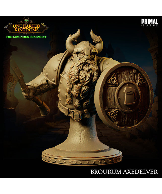 Dwarf - Brourum Axedelver - Bust - February 2024 - Uncharted Kingdoms