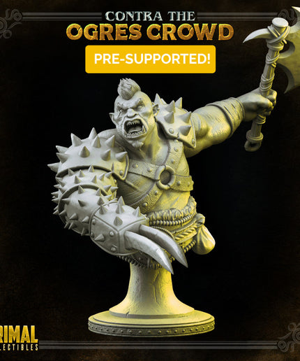 Ogre chieftain - Thurok - Bust - CONTRA THE OGRES CROWD - MASTERS OF DUNGEONS QUEST