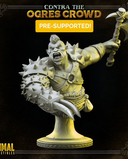 Ogre chieftain - Thurok - Bust - CONTRA THE OGRES CROWD - MASTERS OF DUNGEONS QUEST