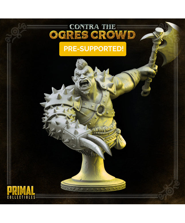 Ogre chieftain - Thurok - Bust - CONTRA THE OGRES CROWD - MASTERS OF DUNGEONS QUEST