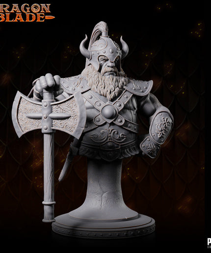 Dwarf - Ghrimli Firesteel - bust - July 2023 - DRAGONBLADE- MASTERS OF DUNGEONS QUEST