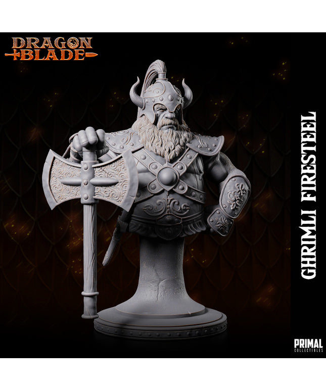 Dwarf - Ghrimli Firesteel - bust - July 2023 - DRAGONBLADE- MASTERS OF DUNGEONS QUEST