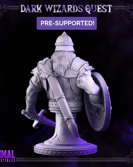 Scout/ Mercenary /Man- at- arms - Caleb - Bust- DARK WIZARDS - MASTERS OF DUNGEONS QUES