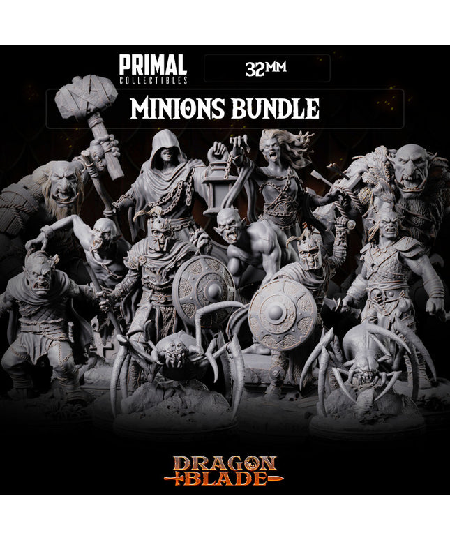 15 miniatures - 32mm - Classic RPG game Enemies/minions bundle - DRAGONBLADE
