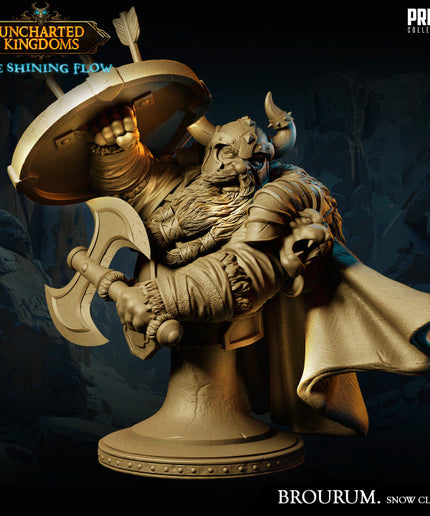 Dwarf - Brourum Axedelver - Snow Clothes - Bust - May 2024 - Uncharted Kingdoms