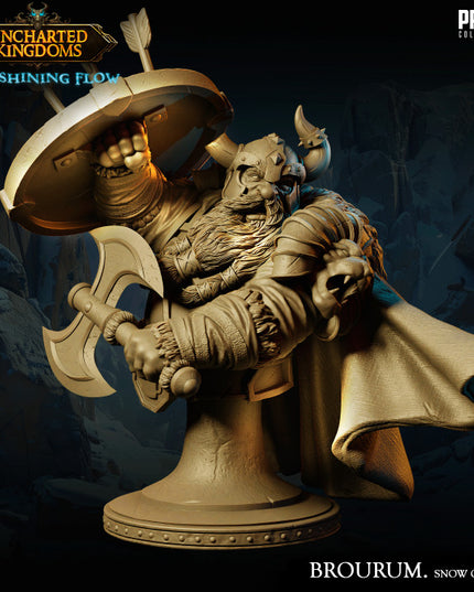 Dwarf - Brourum Axedelver - Snow Clothes - Bust - May 2024 - Uncharted Kingdoms