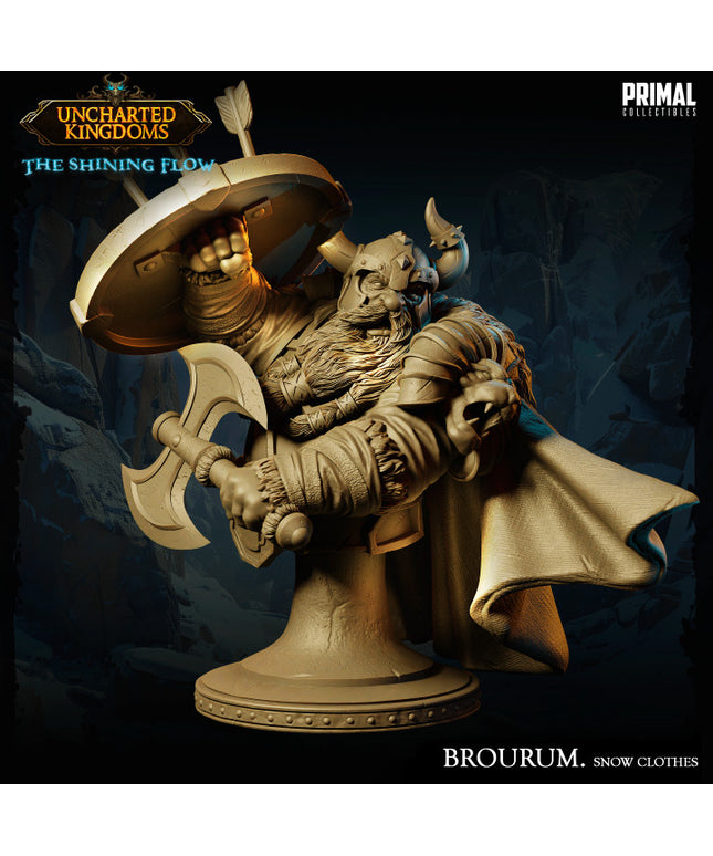Dwarf - Brourum Axedelver - Snow Clothes - Bust - May 2024 - Uncharted Kingdoms
