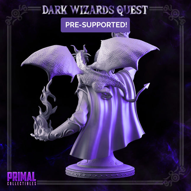Fire Mage - Drago Zhurong - Bust - DARK WIZARDS - MASTERS OF DUNGEONS QUEST
