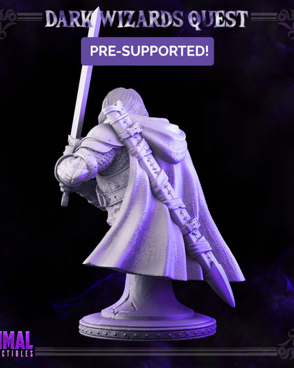 Swordsman/ Mercenary /Man- at- arms - Ducard - Bust- DARK WIZARDS - MASTERS OF DUNGEONS QUES