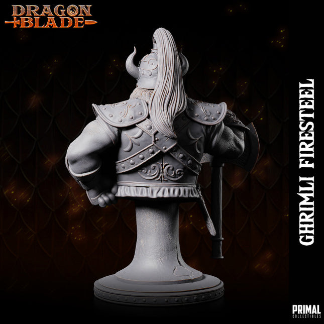 Dwarf - Ghrimli Firesteel - bust - July 2023 - DRAGONBLADE- MASTERS OF DUNGEONS QUEST