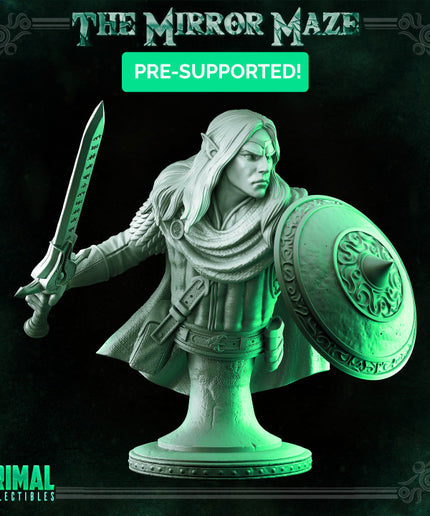 Elf - Athos - Bust - THE MIRROR MAZE - MASTERS OF DUNGEONS QUEST