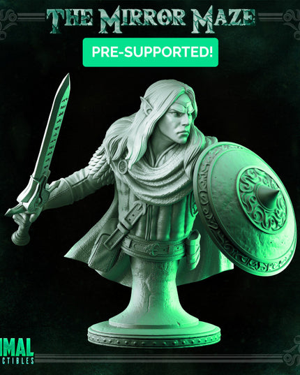 Elf - Athos - Bust - THE MIRROR MAZE - MASTERS OF DUNGEONS QUEST