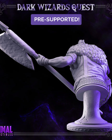 Halberdier/ Mercenary /Man- at- arms - Crane - Bust - DARK WIZARDS - MASTERS OF DUNGEONS QUEST