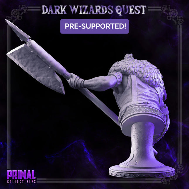 Halberdier/ Mercenary /Man- at- arms - Crane - Bust - DARK WIZARDS - MASTERS OF DUNGEONS QUEST