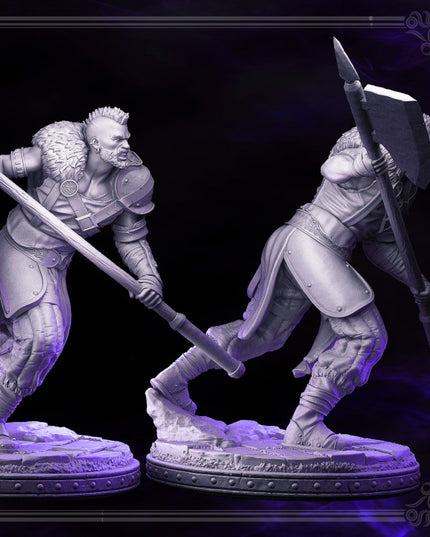 Halberdier/ Mercenary /Man- at- arms - Crane - DARK WIZARDS - MASTERS OF DUNGEONS QUEST