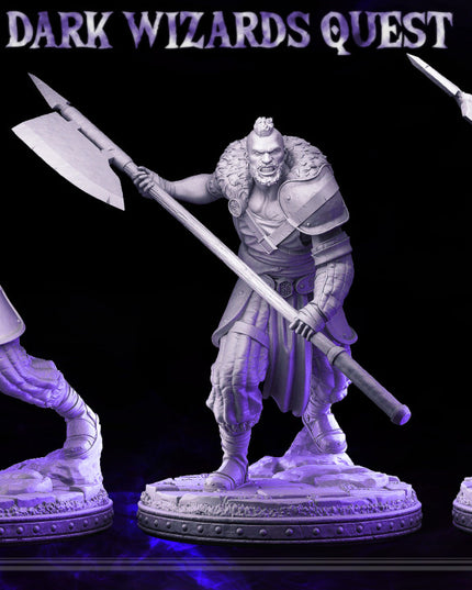 Halberdier/ Mercenary /Man- at- arms - Crane - DARK WIZARDS - MASTERS OF DUNGEONS QUEST