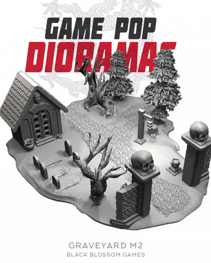 DRM020 Graveyard M2 Diorama :: Game Pop Dioramas :: Black Blossom Games
