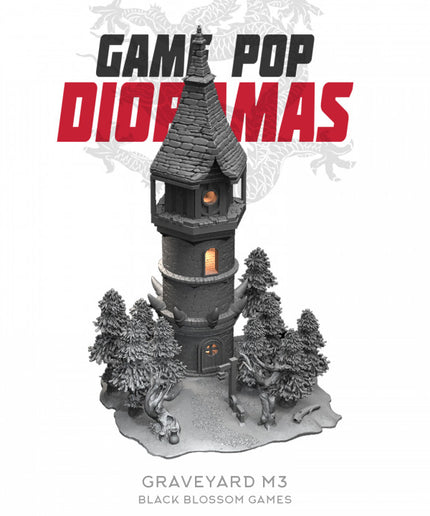 DRM020 Graveyard M3 Diorama :: Game Pop Dioramas :: Black Blossom Games