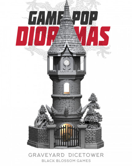 DRM019 Graveyard Dicetower :: Game Pop Dioramas :: Black Blossom Games