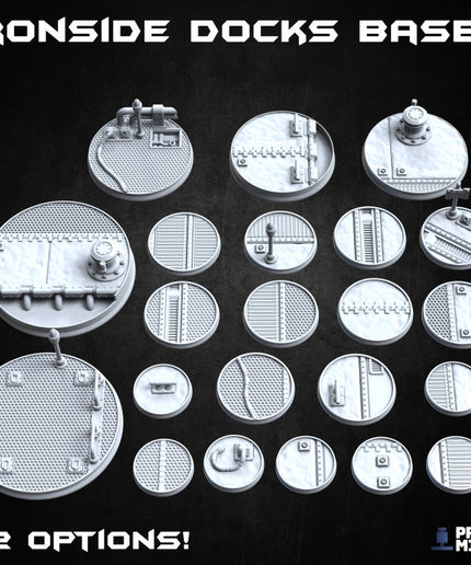 Ironside Docks Scenic Bases - 22 miniatures!