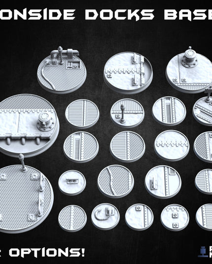 Ironside Docks Scenic Bases - 22 miniatures!
