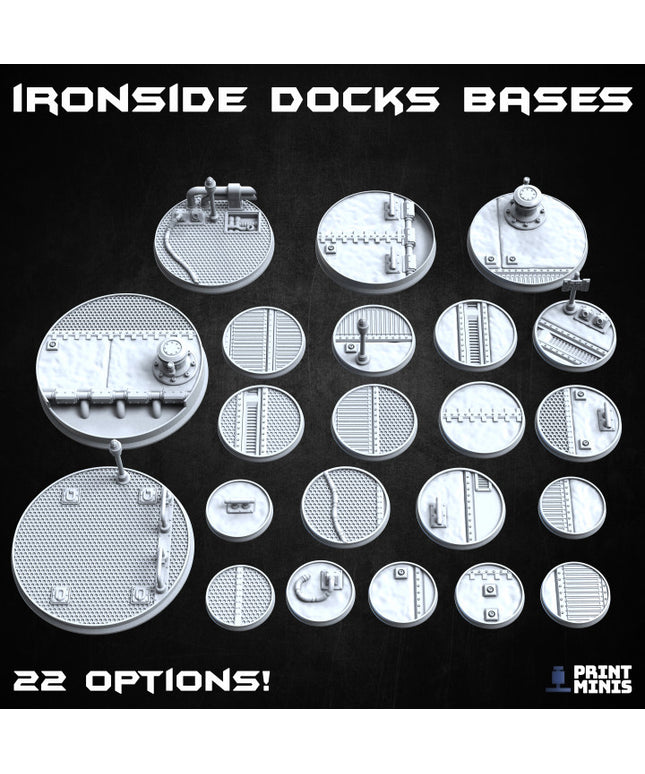 Ironside Docks Scenic Bases - 22 miniatures!