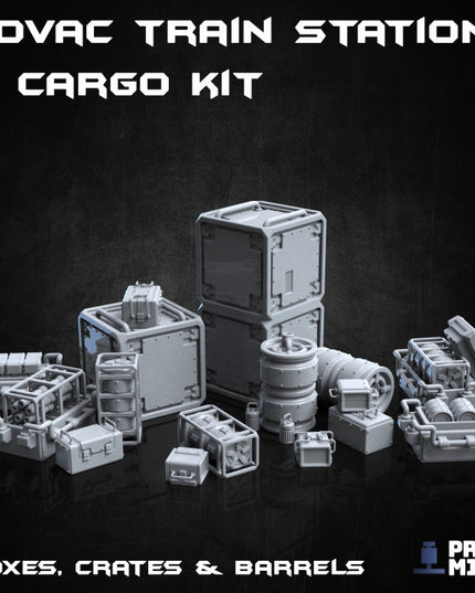 Sci-fi Boxes, Barrels & Crates - Cargo Kit - Automata Collection
