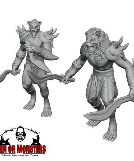 Lion folk fighters - 2 Figures