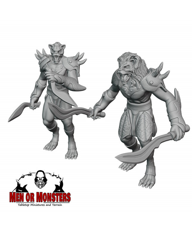 Lion folk fighters - 2 Figures