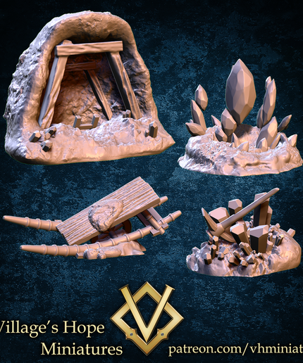 Mine Scatter terrain , crystal mine scatter