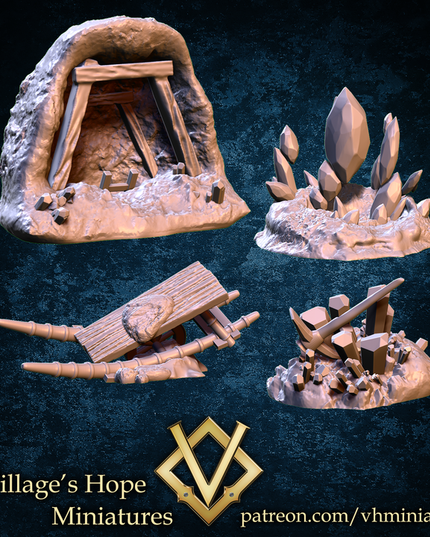 Mine Scatter terrain , crystal mine scatter