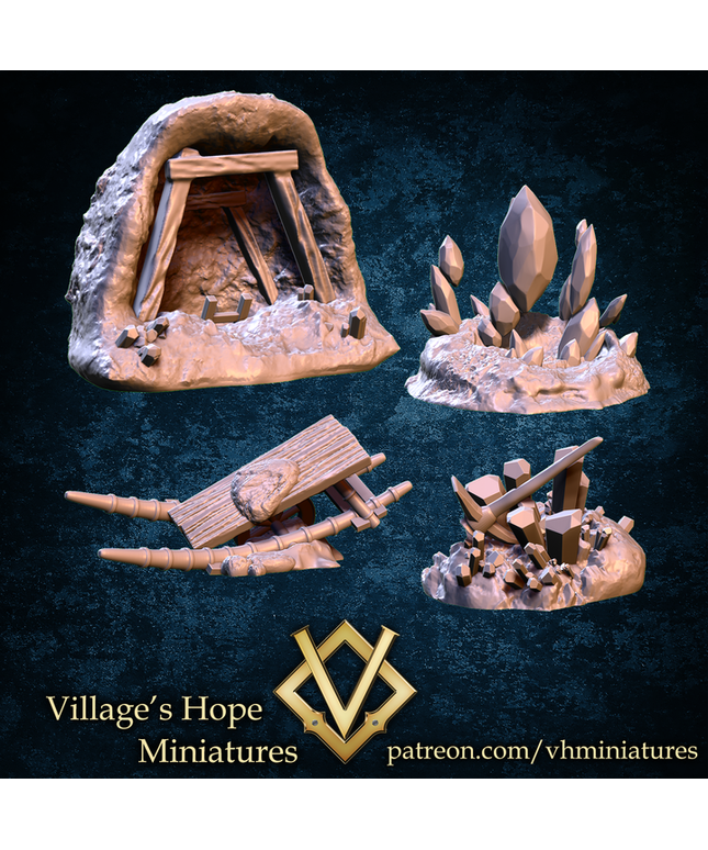 Mine Scatter terrain , crystal mine scatter