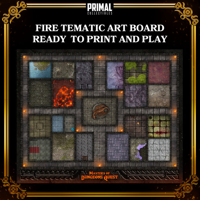 3 thematics boards - MASTERS OF DUNGEONS QUEST