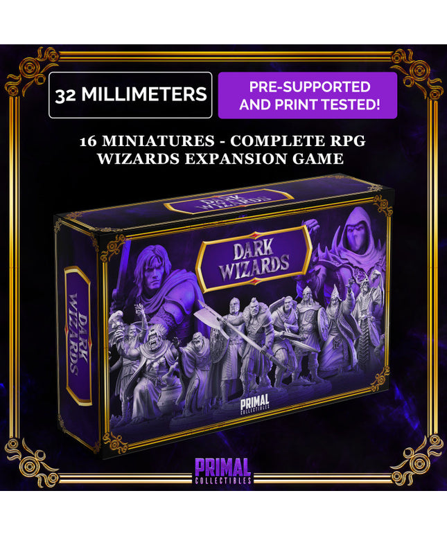 16 miniatures - complete RPG wizards expansion game - DARK WIZARDS QUEST - Premium Package - MASTER OF DUNGEONS QUEST