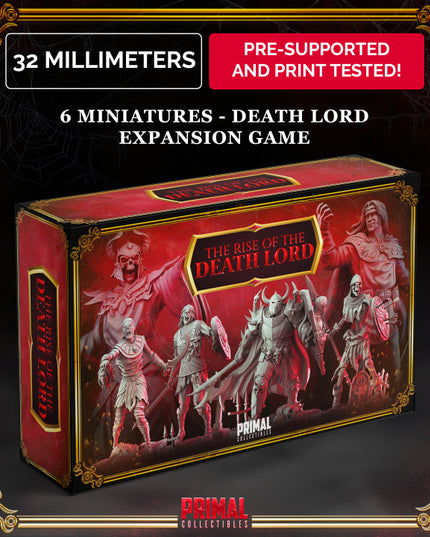 6 miniatures - 32mm - RPG game Expansion - THE RISE OF THE DEATH LORD- MASTERS OF DUNGEONS QUEST - Premium Package