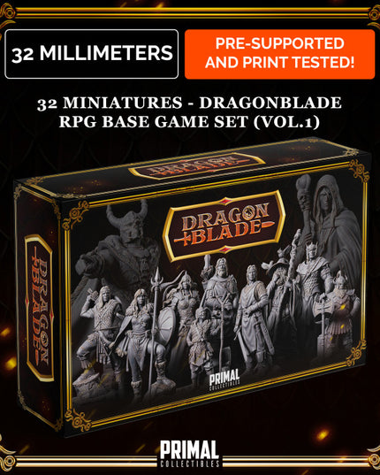 32 miniatures - complete RPG base game (volume.1) - DRAGONBLADE- Premium Package