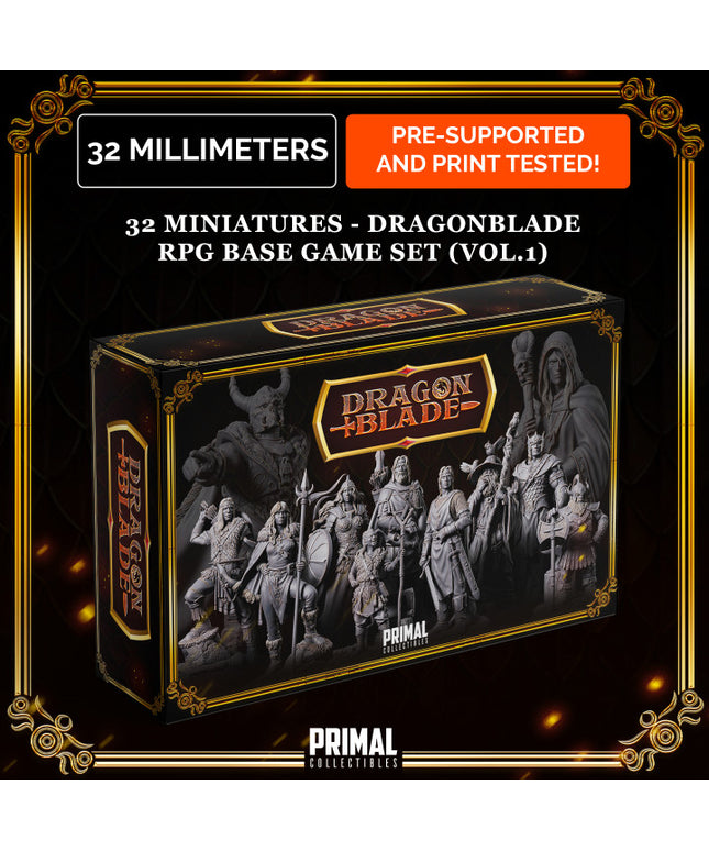 32 miniatures - complete RPG base game (volume.1) - DRAGONBLADE- Premium Package