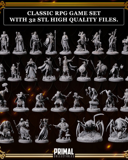 32 miniatures - complete RPG base game (volume.1) - DRAGONBLADE- Premium Package