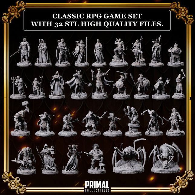 32 miniatures - complete RPG base game (volume.1) - DRAGONBLADE- Premium Package